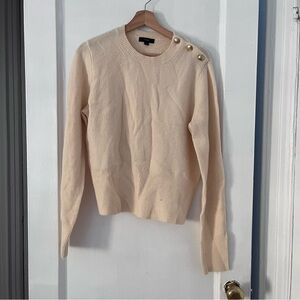 J. Crew Sweater in cream with gold buttons